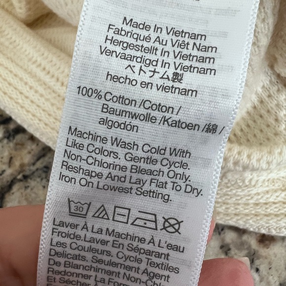 Madewell Cream Ribbed Knit Blouse - Picture 8 of 11